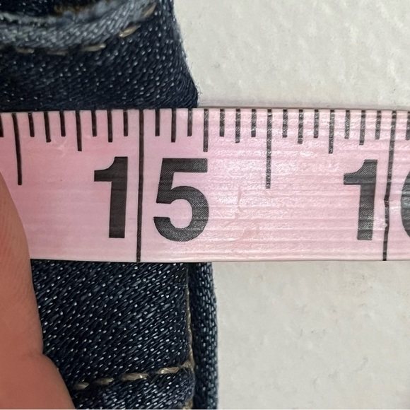 Lucky Brand Lola Boot Women's 2/26 LONG Ankle Dark Wash Blue Denim Bootcut Jeans - Picture 4 of 15